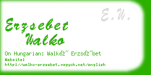 erzsebet walko business card